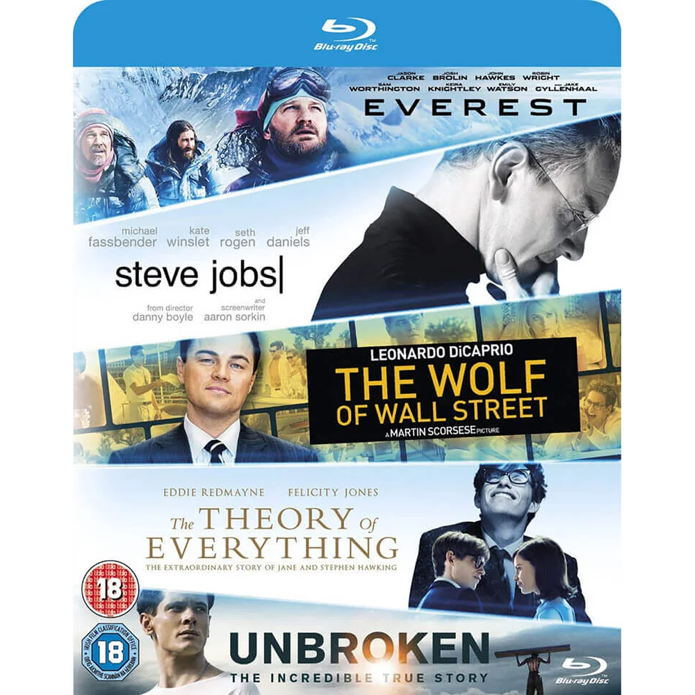Everest/Theory Of Everything/Wolf Of Wall Street/Steve Jobs/Unbroken Boxset Afbeelding 1
