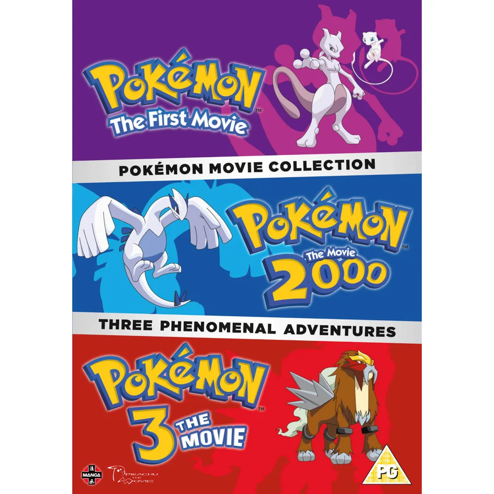 Pokemon Movie Collectie (Pokemon The First Movie, Pokemon The Movie 2000, Pokemon 3 The Movie) Afbeelding 1
