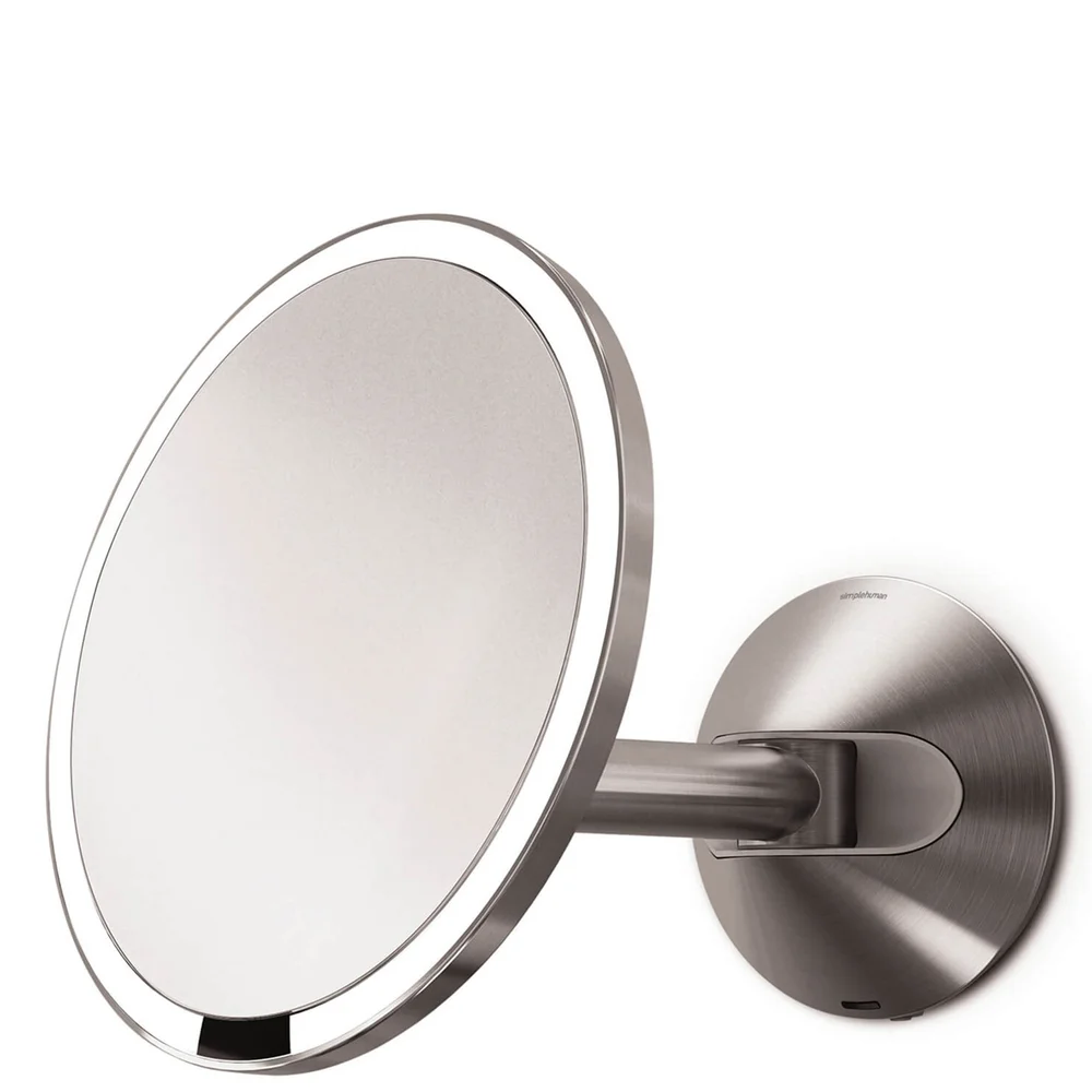 simplehuman Wall Mount Stainless Steel Rechargeable Sensor Mirror 20cm Afbeelding 1