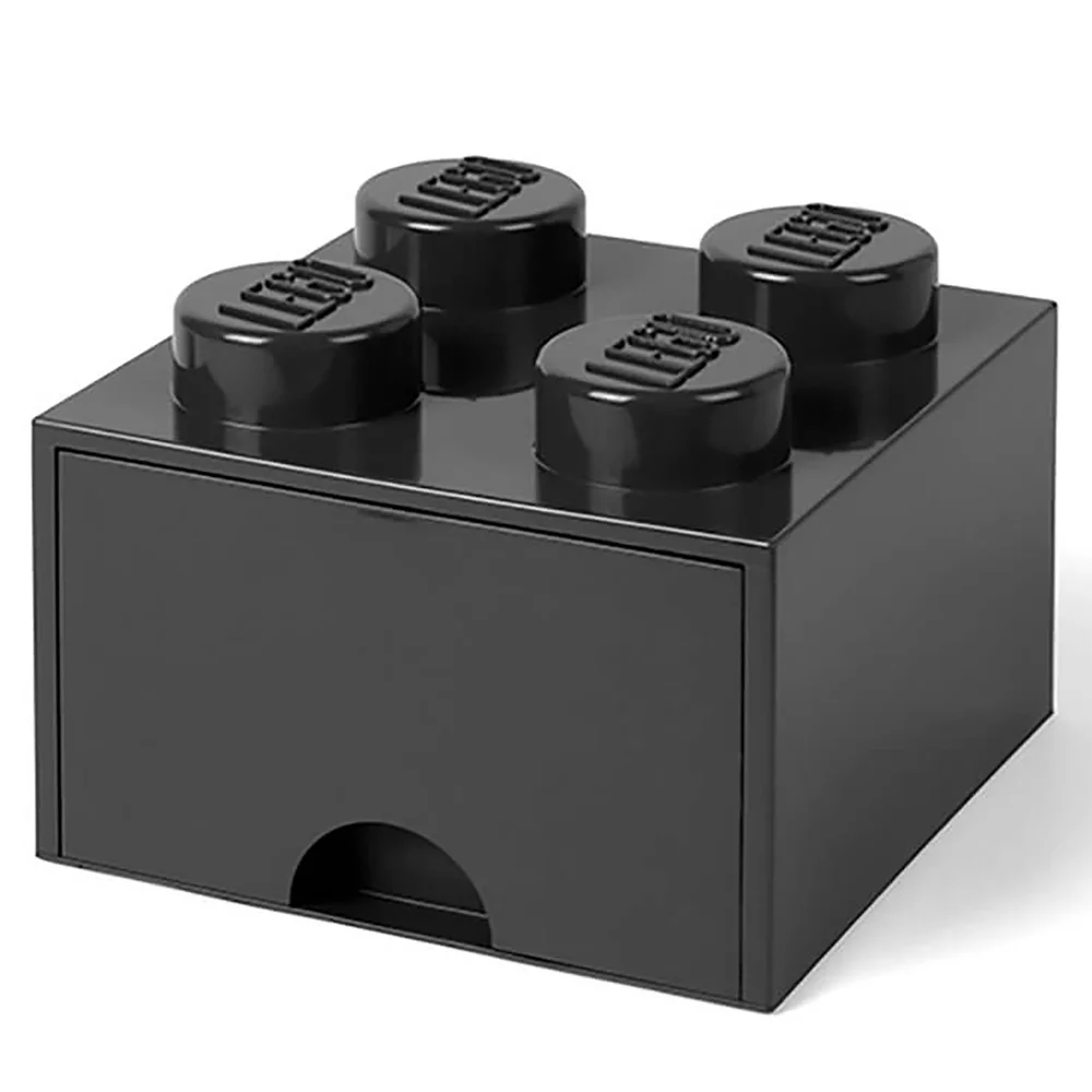LEGO Opberglade 4 Brick Knoppen - 1 Lade (Zwart) Afbeelding 1