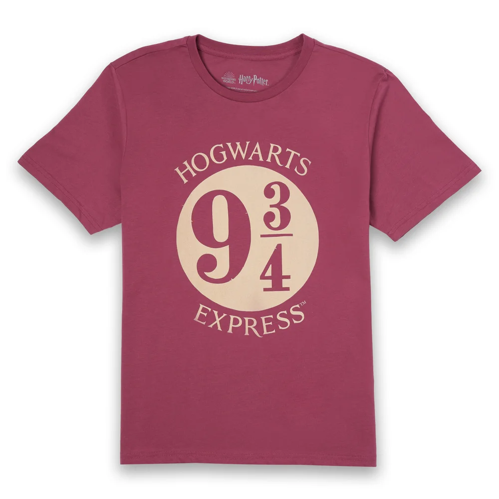 Harry Potter Platform 9 3/4 T-shirt - Wijnrood - M Afbeelding 1