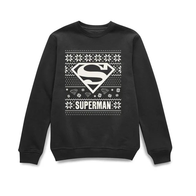 DC Comics Superman Logo Kersttrui - Zwart
