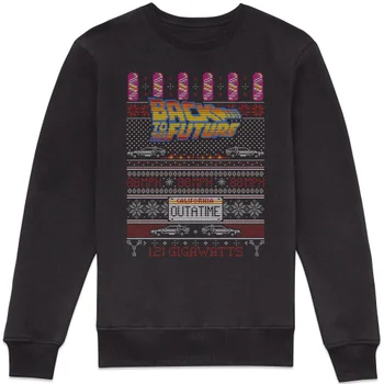 Back to the Future OUTATIME Kersttrui - Zwart