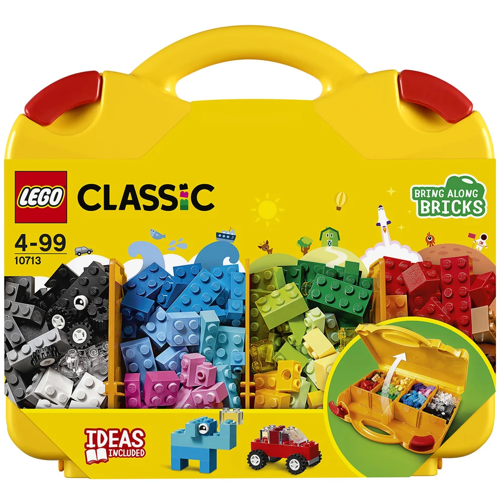 LEGO 10713 Classic Creatieve Koffer, Speelgoed Opbergbox, Leuke Kleurrijke Bouwstenen, Creatief Speelgoed voor Kinderen Afbeelding 1