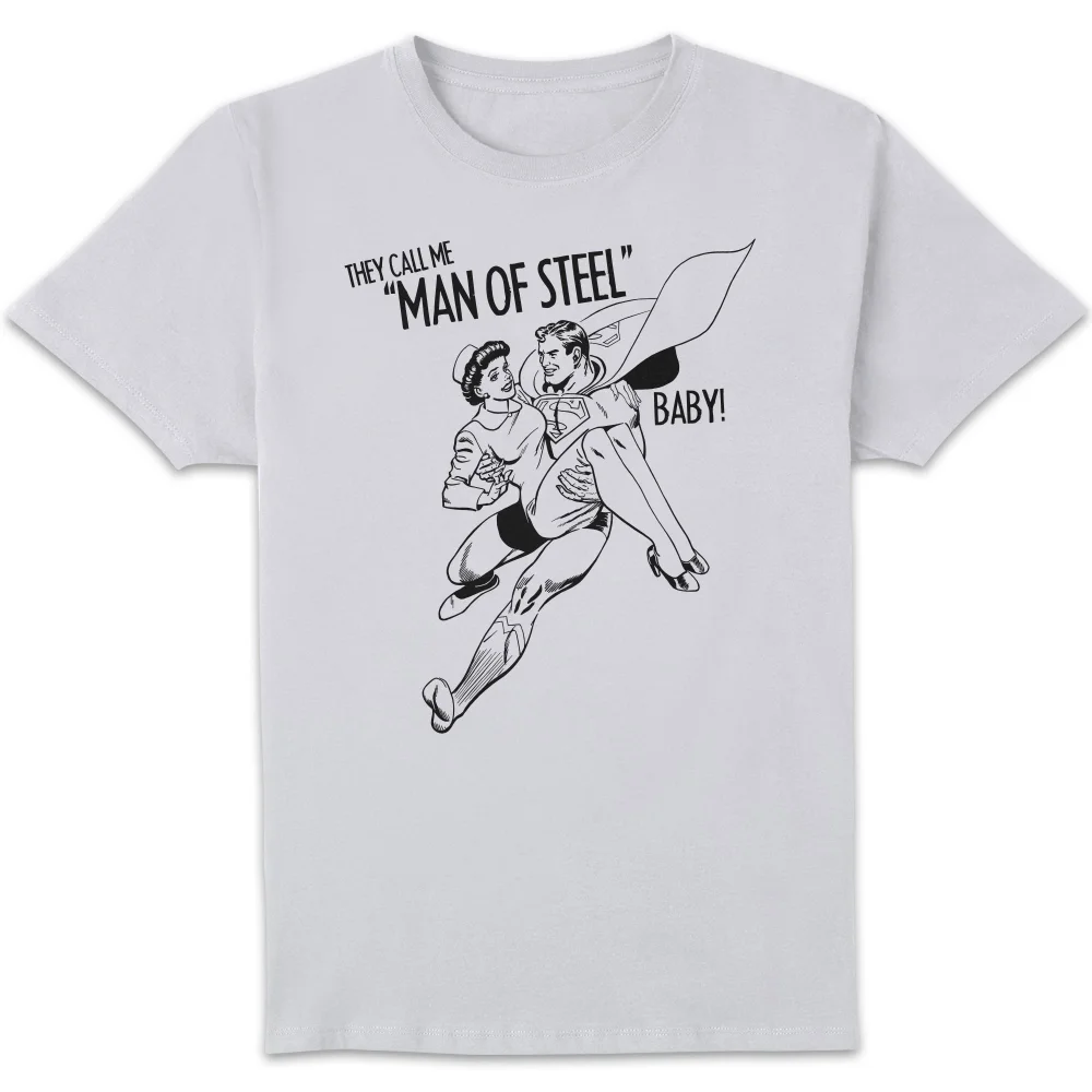 DC Comics Superman Man of Steel T-shirt - Wit - S Afbeelding 1