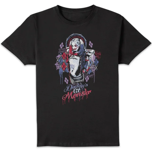 DC Comics Suicide Squad Daddy's Lil Monster T-shirt - Zwart