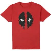 Marvel Deadpool Splat Face T-Shirt - Rood - undefined undefined
