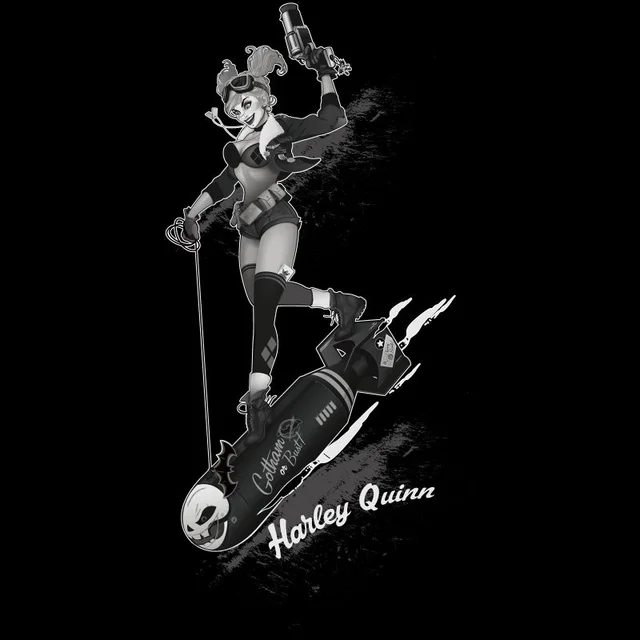 DC Comics Batman Harley Quinn Gotham T-shirt - Zwart