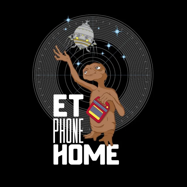 E.T. Phone Home T-shirt - Zwart