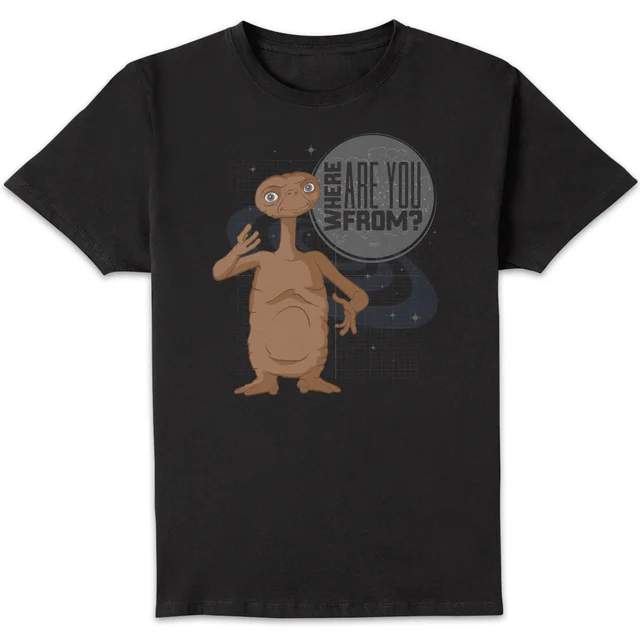 E.T. Where Are You From T-shirt - Zwart