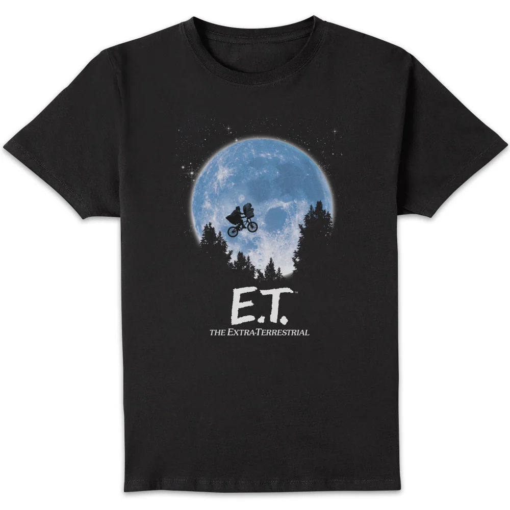 E.T. Maan Silhouet T-shirt - Zwart - S Afbeelding 1