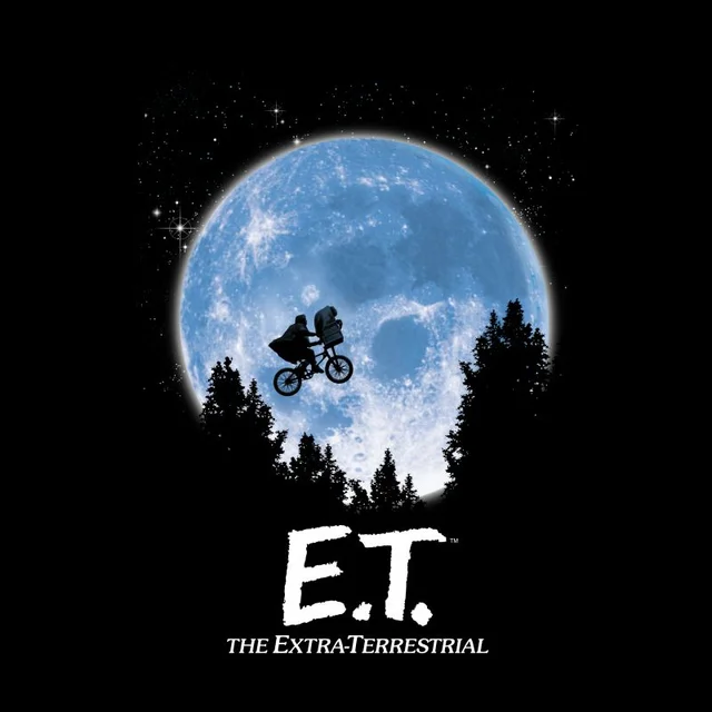 E.T. Maan Silhouet T-shirt - Zwart