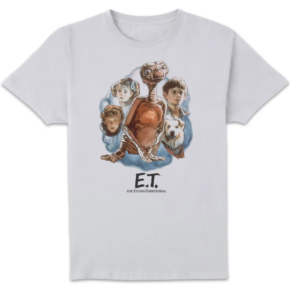 E.T. Geschilderd Portret T-shirt - Wit - S Afbeelding 1