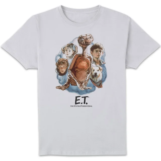 E.T. Geschilderd Portret T-shirt - Wit