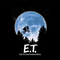 E.T. Maan Silhouet Dames T-shirt - Zwart - undefined undefined