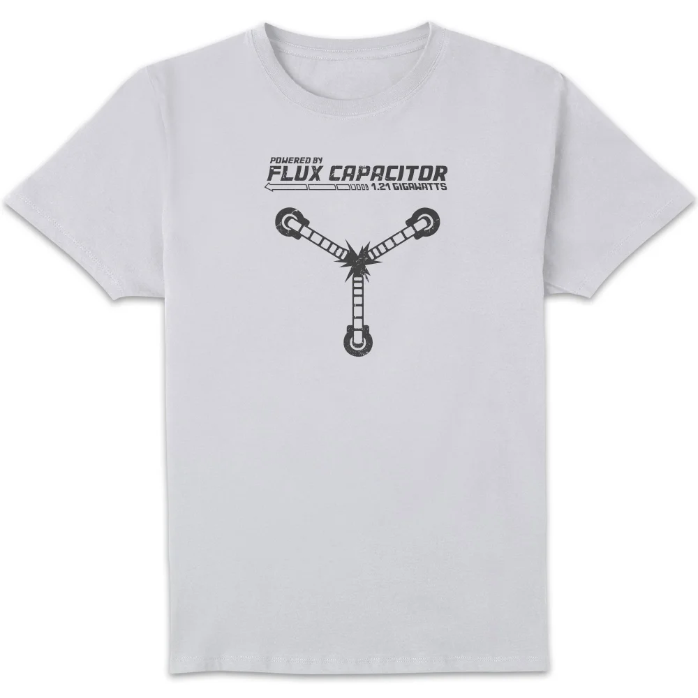Back to the Future Powered By Flux Capacitor T-shirt - Wit - S Afbeelding 1