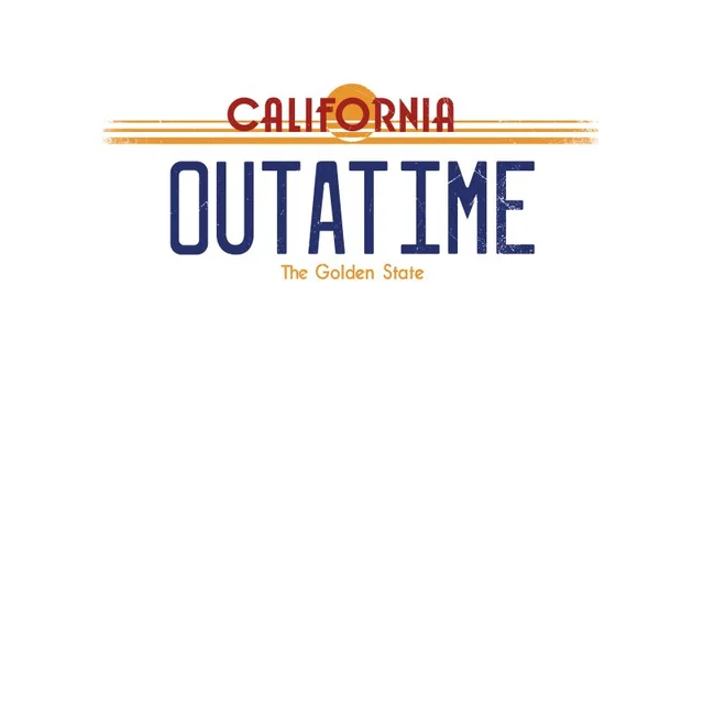 Back to the Future Outatime Plate T-shirt - Wit