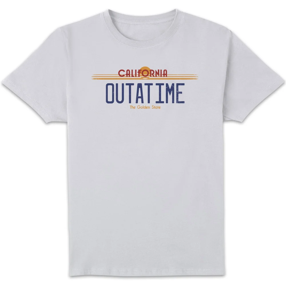 Back to the Future Outatime Plate T-shirt - Wit - S Afbeelding 1