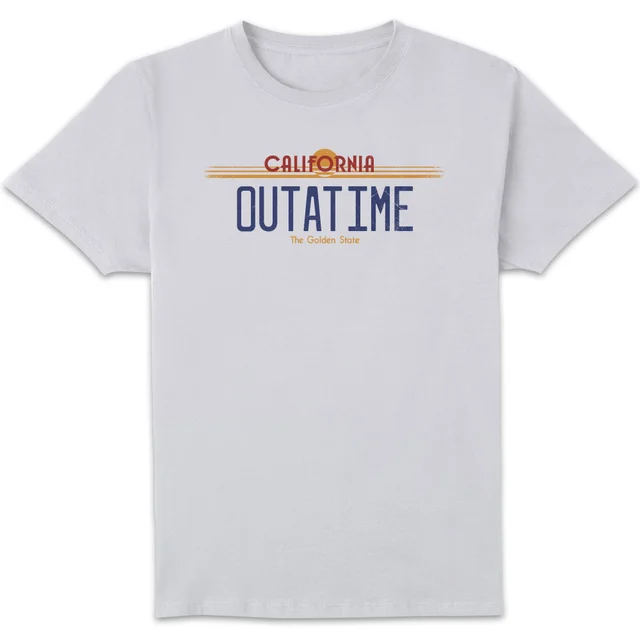 Back to the Future Outatime Plate T-shirt - Wit