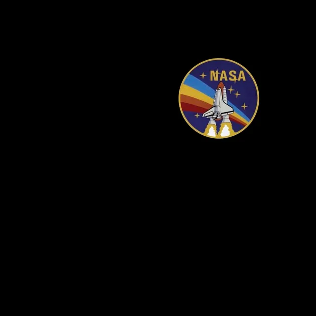 NASA Vintage Rainbow Shuttle T-shirt - Zwart