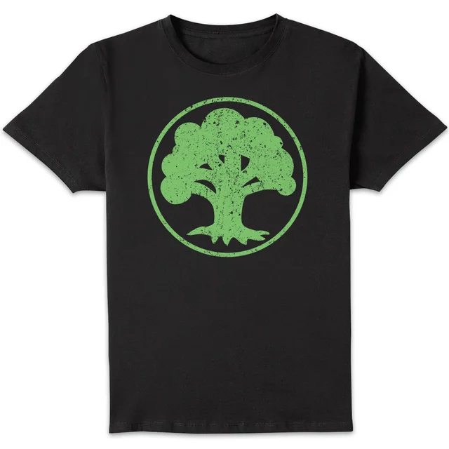 Magic The Gathering Green Mana T-shirt - Zwart