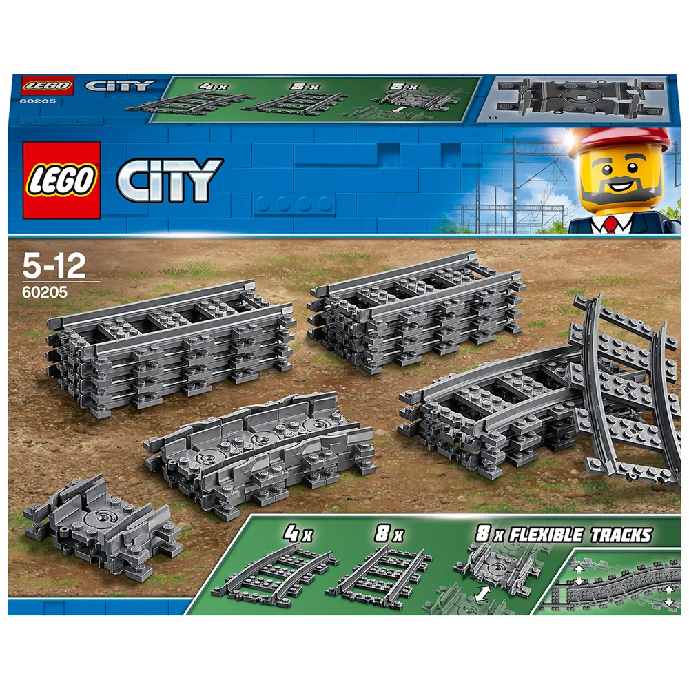 LEGO 60205 City Trains Trein Rails 20 Stuks Uitbreidingsset Afbeelding 1