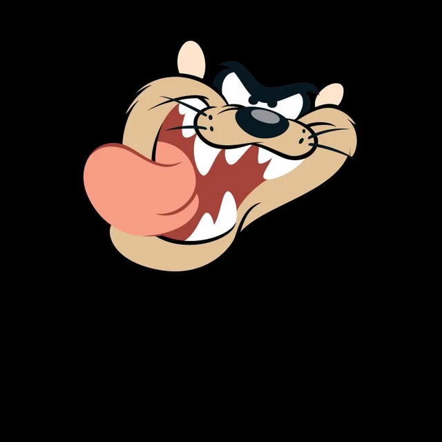 Looney Tunes Taz Face T-shirt - Zwart