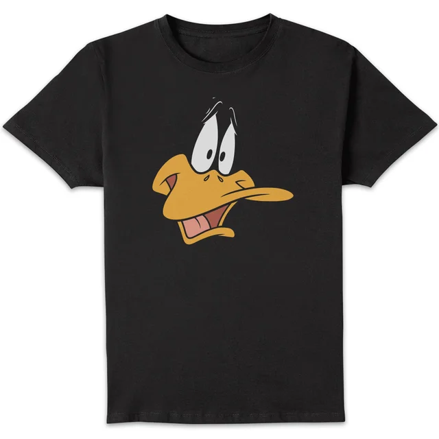Looney Tunes Daffy Duck Face T-shirt - Zwart