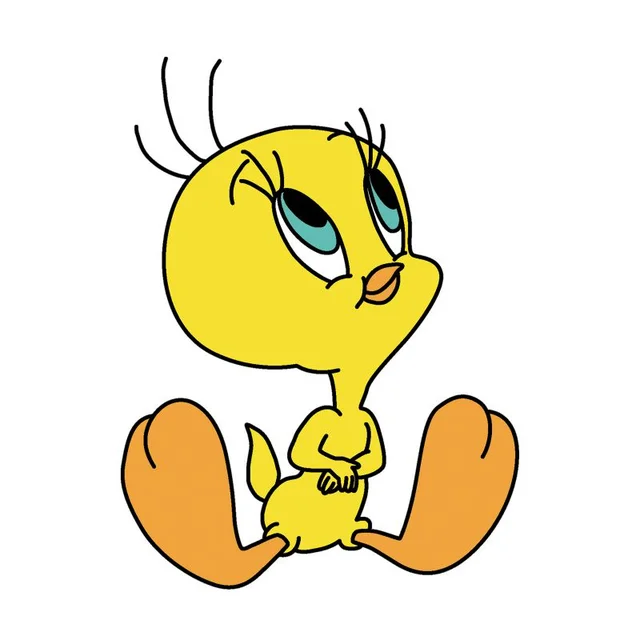 Looney Tunes Tweety Sitting T-shirt - Wit