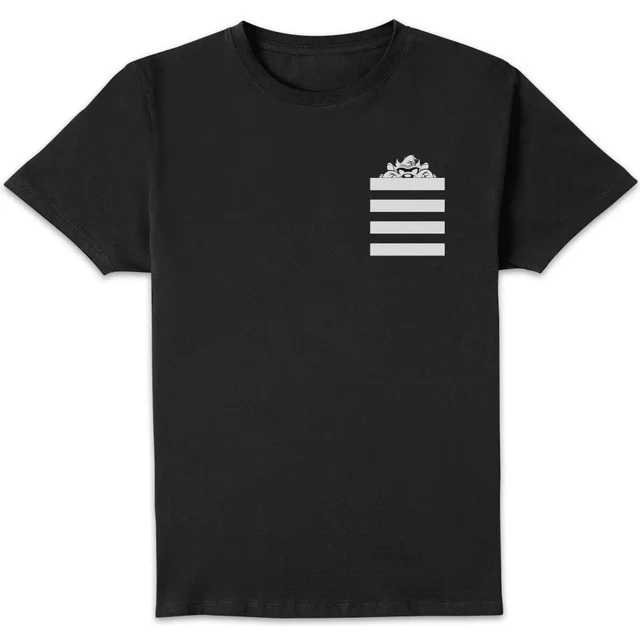 Looney Tunes Taz Stripes Pocket Print T-shirt - Zwart