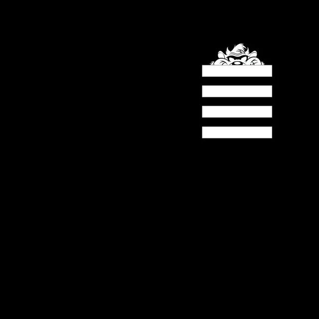 Looney Tunes Taz Stripes Pocket Print T-shirt - Zwart