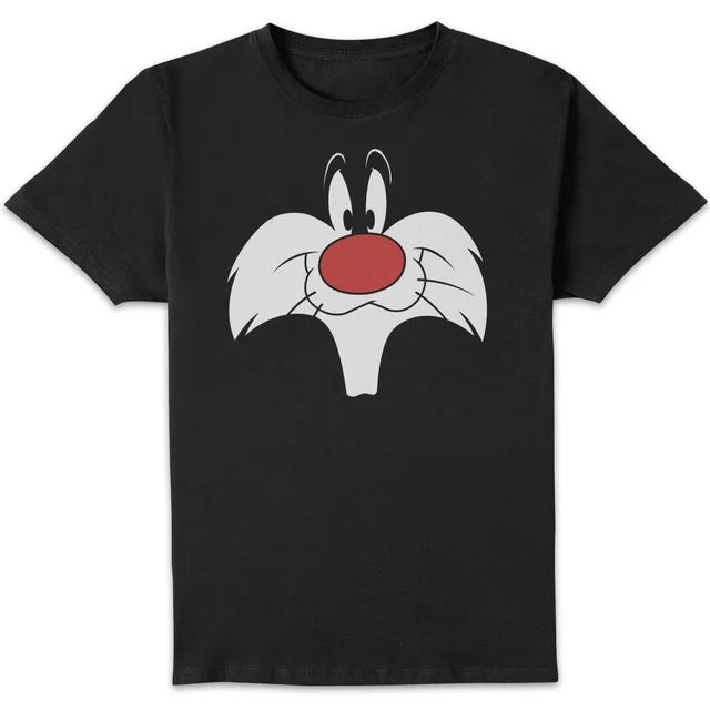Looney Tunes Sylvester Face T-shirt - Zwart