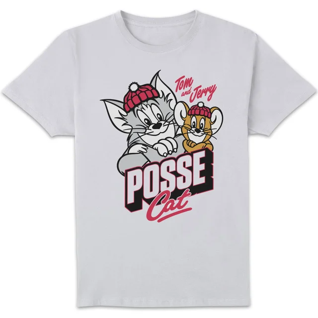 Tom and Jerry Posse Cat T-shirt - Wit