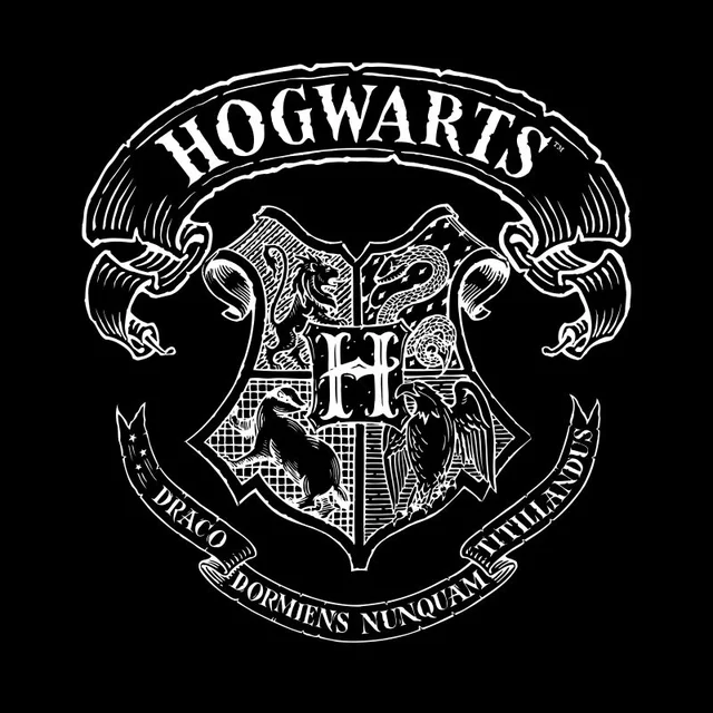 Harry Potter Hogwarts Crest T-shirt - Zwart