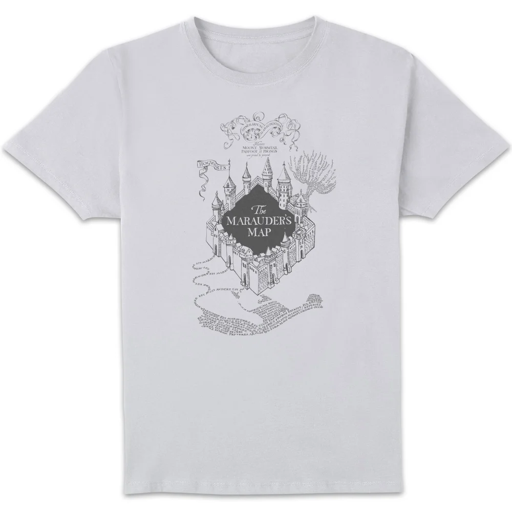 Harry Potter The Marauders Map T-shirt - Wit - S Afbeelding 1