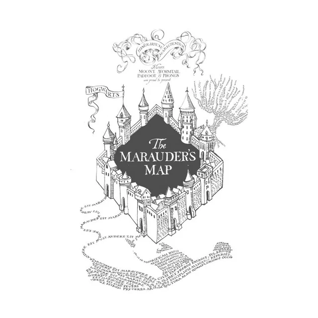 Harry Potter The Marauders Map T-shirt - Wit