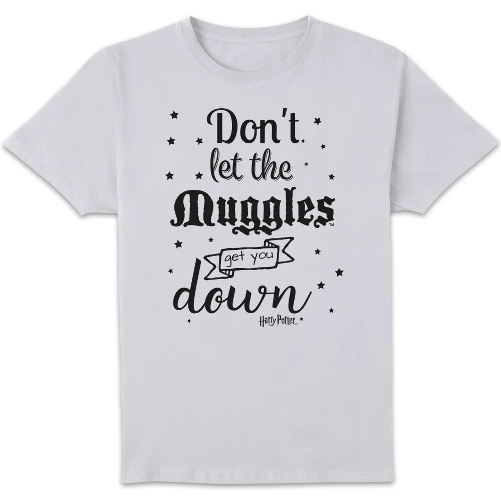 Harry Potter Don't Let The Muggles Get You Down T-shirt - Wit - S Afbeelding 1