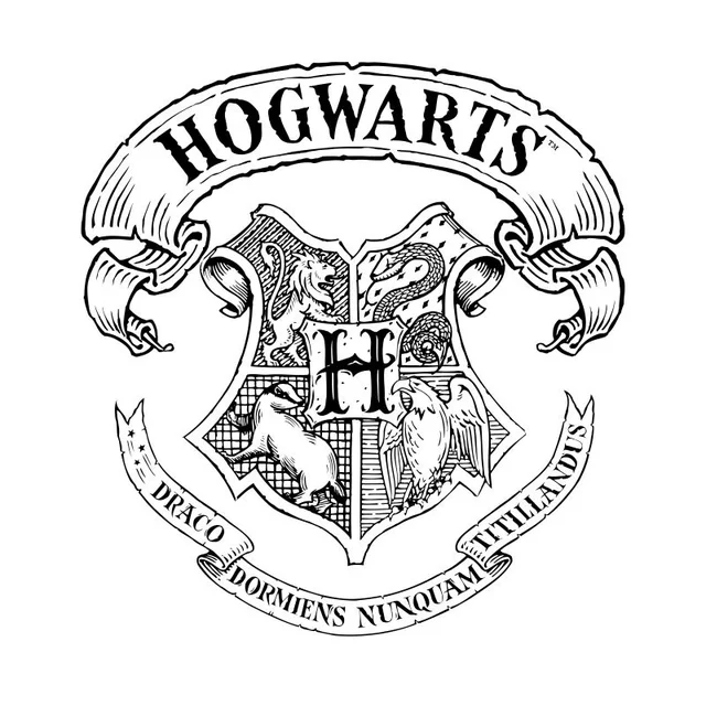 Harry Potter Hogwarts Crest T-shirt - Wit