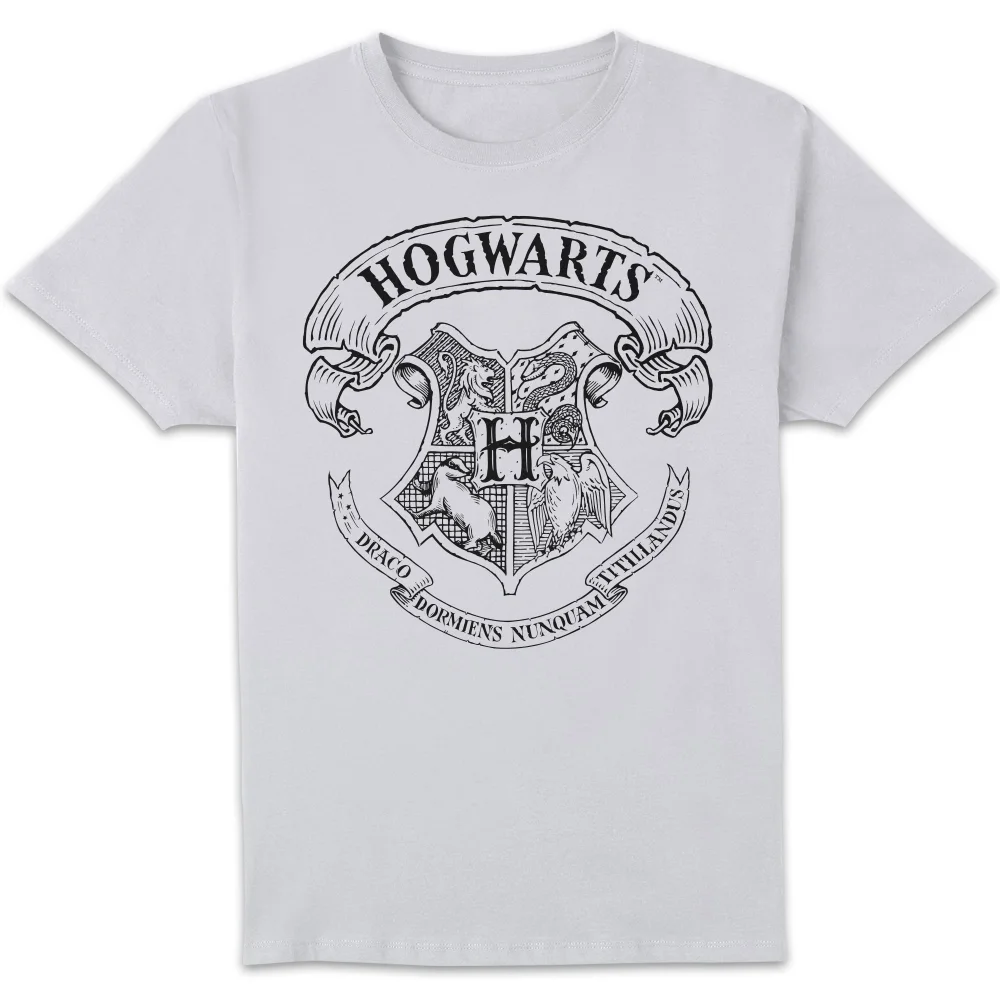 Harry Potter Hogwarts Crest T-shirt - Wit - S Afbeelding 1