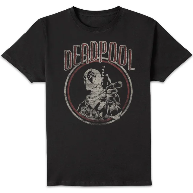 Marvel Deadpool Vintage Circle T-shirt - Zwart