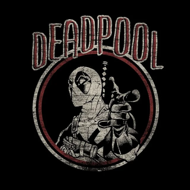 Marvel Deadpool Vintage Circle T-shirt - Zwart