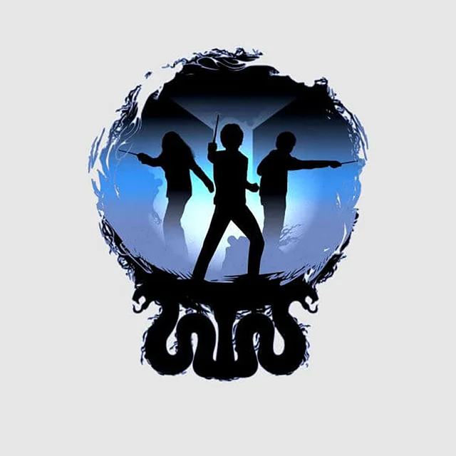 Harry Potter Silhouette Attack Dames T-shirt - Grijs