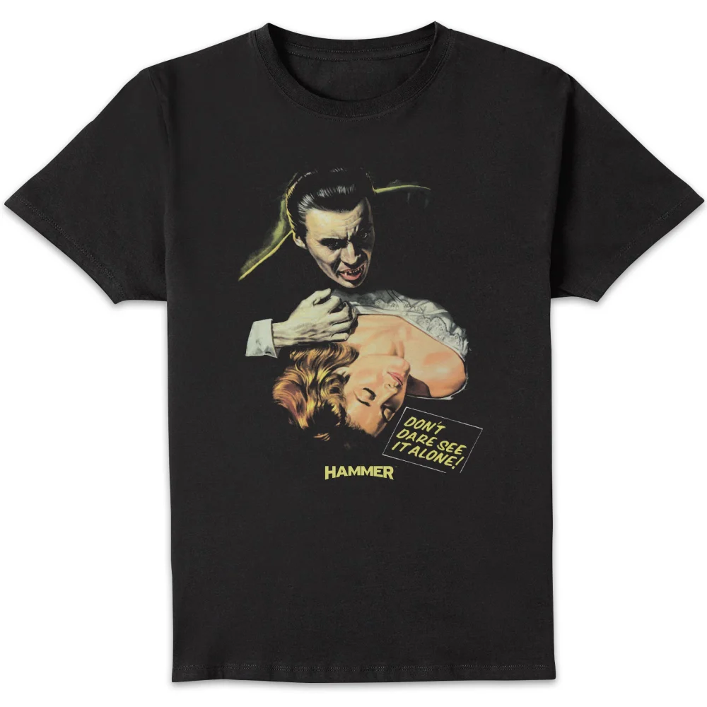 Hammer Horror Dracula Don't Dare See It Alone Men's T-Shirt - Black - S Afbeelding 1
