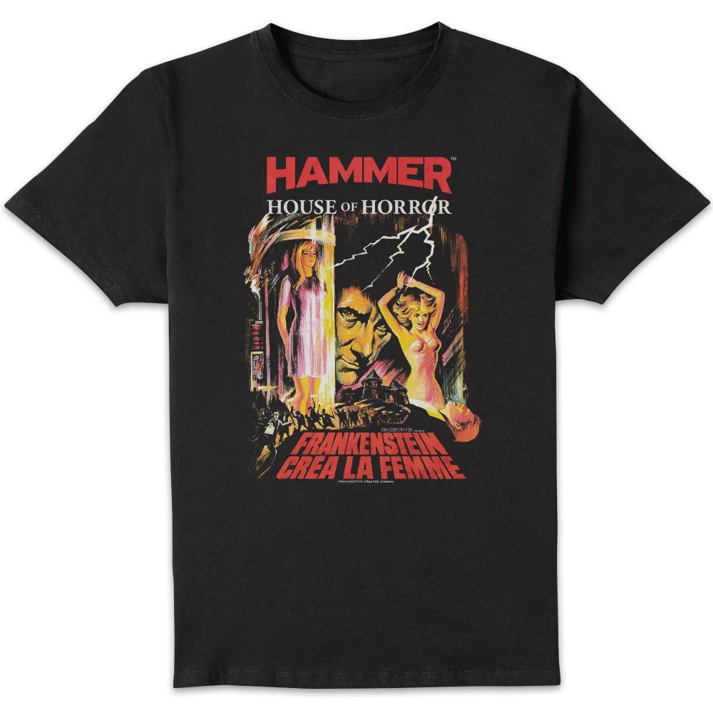 Hammer Horror Frankenstein Crea La Femme Men's T-Shirt - Black - S Afbeelding 1