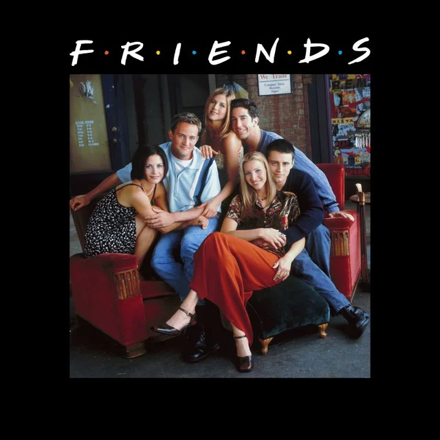 Friends Classic Character t-shirt - Zwart
