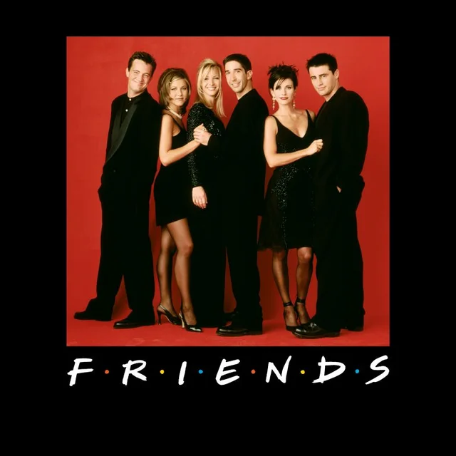 Friends Character Pose t-shirt - Zwart