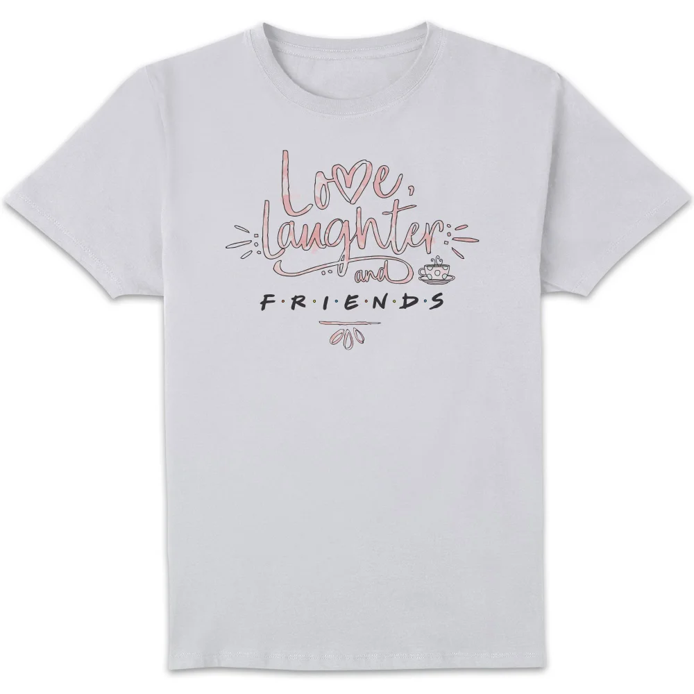 Friends Love Laughter t-shirt - Wit - S Afbeelding 1