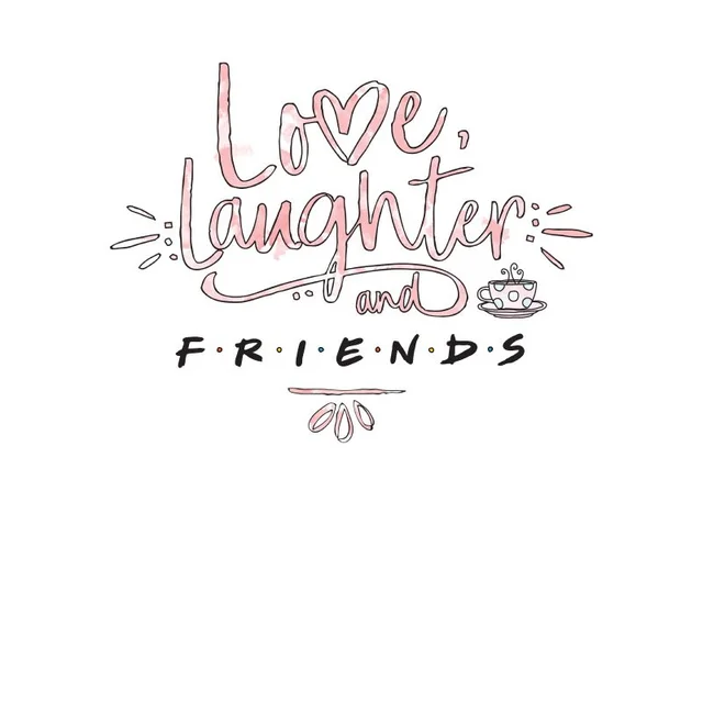 Friends Love Laughter t-shirt - Wit