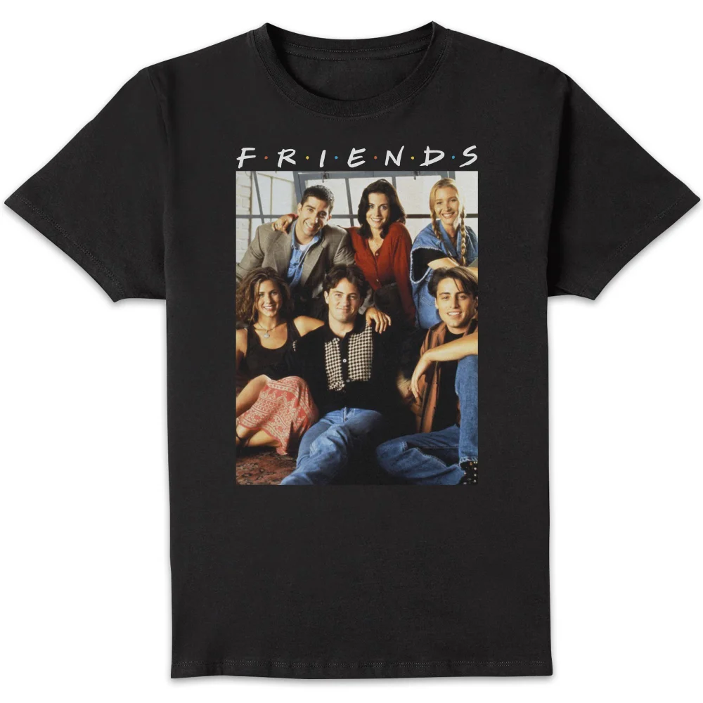 Friends Vintage Character Shot t-shirt - Zwart - S Afbeelding 1