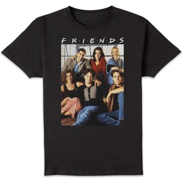 Friends Vintage Character Shot t-shirt - Zwart